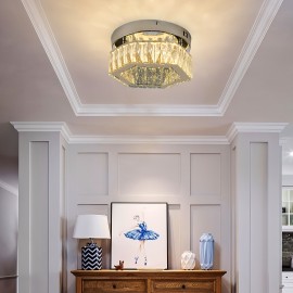 Modern Crystal Ceiling Light, 1pc - Golden or Silvery, Semi-Flush Mount Installation, for Switch Control, Ideal for Bedroom, Living Room, Dining Room, Bar - Includes Installation Hardware, Ceiling Light for Living Room