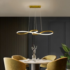 1 Modern Minimalist Pendant Light with 3-Color Dimming, Semi-Flush Mount, Hard-Wired, No Battery Needed, for Home & Office Decor, No Wall Switch or Remote Control Included