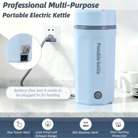 Travel Electric Kettle, 16.91oz Small Portable Electric Tea Kettle Water Boiler, Fast Boil And Auto Shut Off Hot Water Kettle, Fast Boiling Kettle, Sleek Electric Kettle, Compact Design, Efficient Boiling, Quick Boil Kettle, Tea Lovers, Outdoor