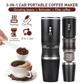 [Portable Smart Coffee Maker] Portable Smart Coffee Maker for Cars, Featuring Intelligent Grinding, Automatic Water Heating, Equipped with Heat Retention Capabilities, Ideal Gift for Wedding & Birthdays & Graduation