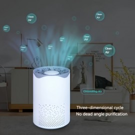 New air purifier with upgraded appearance, plug and play function, capable of absorbing odors and smoke, suitable for bedroom, living room and other scenarios