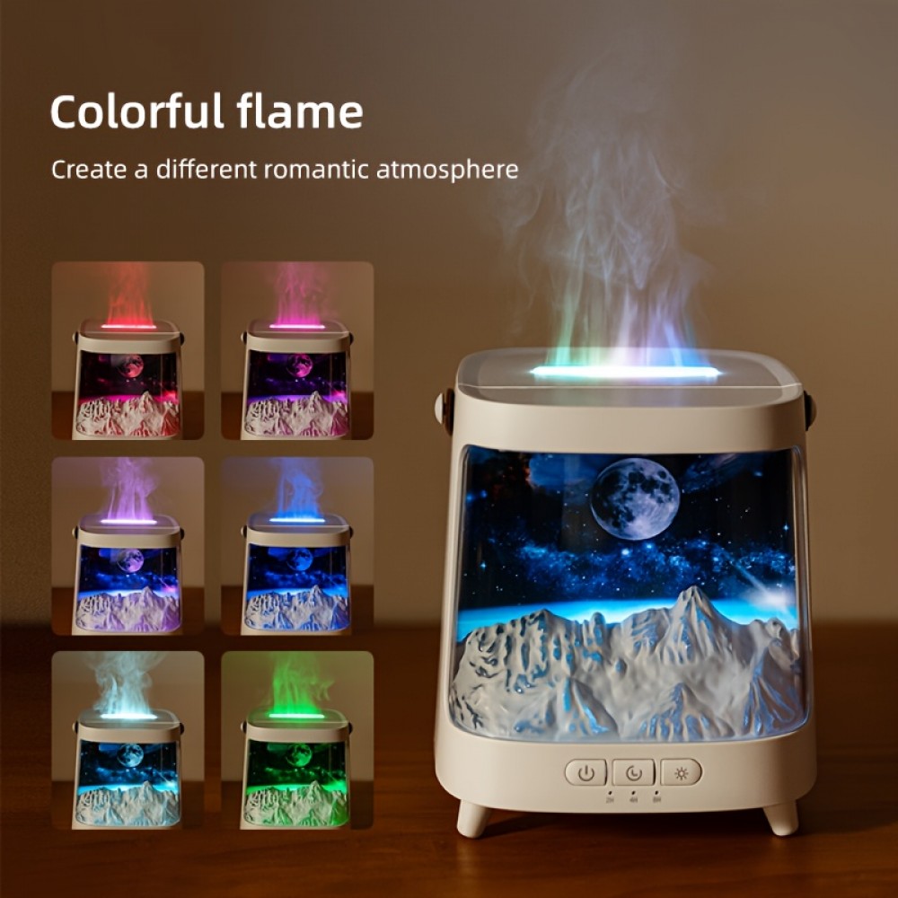 1pc New Humidifier Planet Aroma Diffuser with Colorful Gradient, Two Modes, Continuous/Intermittent Mist, Remote Control, Quiet and Compact, Three-Level Timer, Auto Shut-off, Portable Handle, Suitable for Home, Dorm, Office, Portable Mist Sprayer