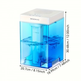 A Must-Have for Stylish Homes This Autumn, The Blue 7.5-Liter Humidifier Comes with Three Adjustable Modes And an Automatic Shut-Off Timer, Suitable for Placement in The Living Room, Bedroom, Office, Apartment, Or on Top of a Flower Pot.