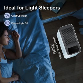 Air Purifiers for Home Large Room Up to 1295 Ft² with PM 2.5 Display Air Quality Sensor, Auto Mode, Timer, HEPA Air Purifier for Bedroom Filters Smoke, Pet Dander, Pollen,Black