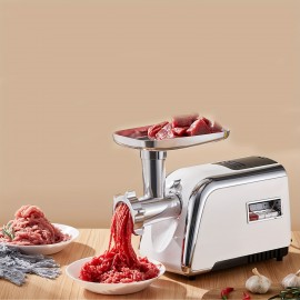 5 In1 Meat Grinder Heavy Duty, 4LB/min, Meat Grinder For Home With Stainless Steel Sausage Stuffer (2 Sizes), Storage Box