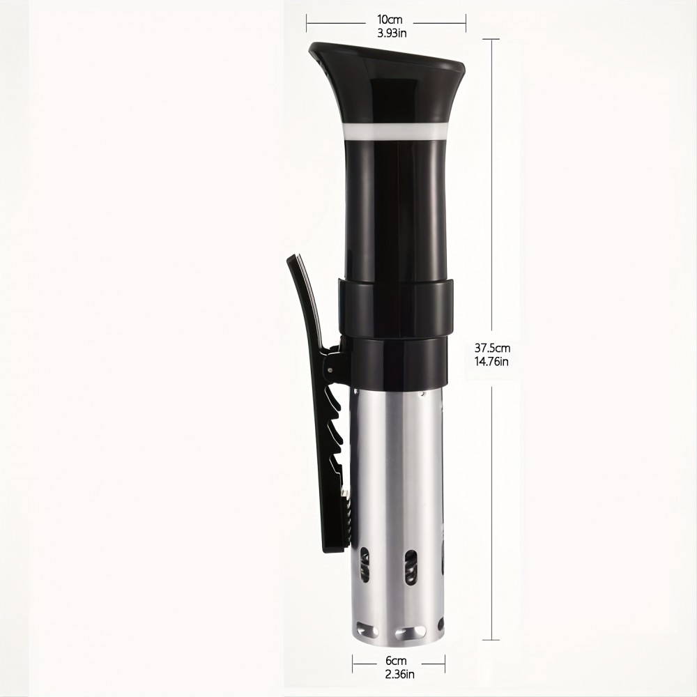 [Quiet Sous Vide] Ultra Quiet Sous Vide Cooker, 304 Stainless Steel, Low-Temperature Slow Cooker with Clip | Includes Recipe Booklet, Perfect for Steak, Home Dining, Parties & Gifts, Gift for Cooks, Sleek Black Cooker, Durable Kitchenware