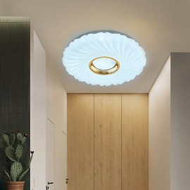 [Ceiling Light] Modern Elegant Minimalist Luxury Rotating Creative Black Golden Silvery Electroplated Acrylic High-Quality Aluminum Round Center Easy Installation Ceiling Light With Three-Color Dimming Suitable For Living Room Bedroom Study Hallway Bar Product Does Not Include Up And Down Switches, Ceiling Light For Living Room/Bedroom, Chandelier For Living Room, Lamp For Bedroom/Living Room/Home, Ceiling Lamps