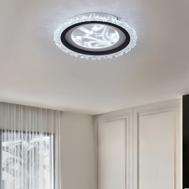Modern Circular LED Ceiling Light with Cloud Pattern - High-Quality Acrylic, Semi-Recessed Installation, 110V-240V, Ideal for Living Room or Bedroom Lighting, LED Lights for Bedroom