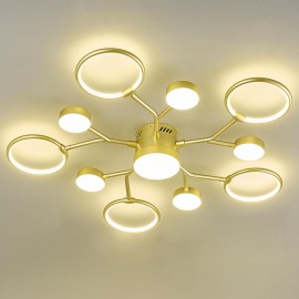 Modern Industrial Farmhouse LED Modern Chandeliers Light Fixture, 4000K Lighting Rustic Sputnik Chandelier Ceiling Lamp for Kitchen Bedroom Living Room Hallway