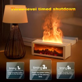 New Simulated Fireplace Flame Humidifier with Colorful Lights, Timer, Quiet Diffuser for Aromatherapy, 7-Color Flame Humidifier, Aroma Diffuser, Essential Oil Diffuser, 2 Color Options,  Stylish Diffuser, Decorative Humidifier, Quiet Operation