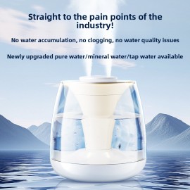 USB powered color transparent humidifier with continuous and intermittent spray, seven color night light, silent mist, easy to add water, suitable for living room, bedroom, office, living room accessories | decorative humidifier | USB power supply mo