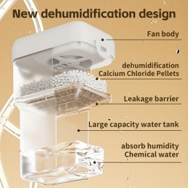 [New Portable Dehumidifier] 2025 New Portable Dehumidifier | Compact Design, USB Rechargeable, Efficient Square-Shaped Unit for Bedrooms, Bathrooms, and Cloakrooms, Operates on ≤36V, Clothes Drying Feature, Modern Dehumidifier
