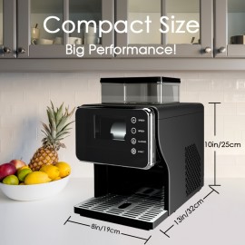 Slushie Machine for Home, Shaved Ice Maker with 3min Snowflake Ice, 44.09LB/24H Capacity, Electric Snow Cone Machine with 304 Stainless Steel Blade, Adjustable Ice Texture for Restaurants, Kitchen