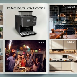 Slushie Machine for Home, Shaved Ice Maker with 3min Snowflake Ice, 44.09LB/24H Capacity, Electric Snow Cone Machine with 304 Stainless Steel Blade, Adjustable Ice Texture for Restaurants, Kitchen