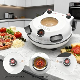 Electric Pizza Oven, Countertop Pizza Maker, 12 Inch Pizza Maker, Home Cooking, Quick Meals, Compact Design, Modern Kitchen Gadget, Highquality Build, Efficient Heating, Kitchen Appliance, Cooking Device