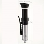 [Quiet Sous Vide] Ultra Quiet Sous Vide Cooker, 304 Stainless Steel, Low-Temperature Slow Cooker with Clip | Includes Recipe Booklet, Perfect for Steak, Home Dining, Parties & Gifts, Gift for Cooks, Sleek Black Cooker, Durable Kitchenware